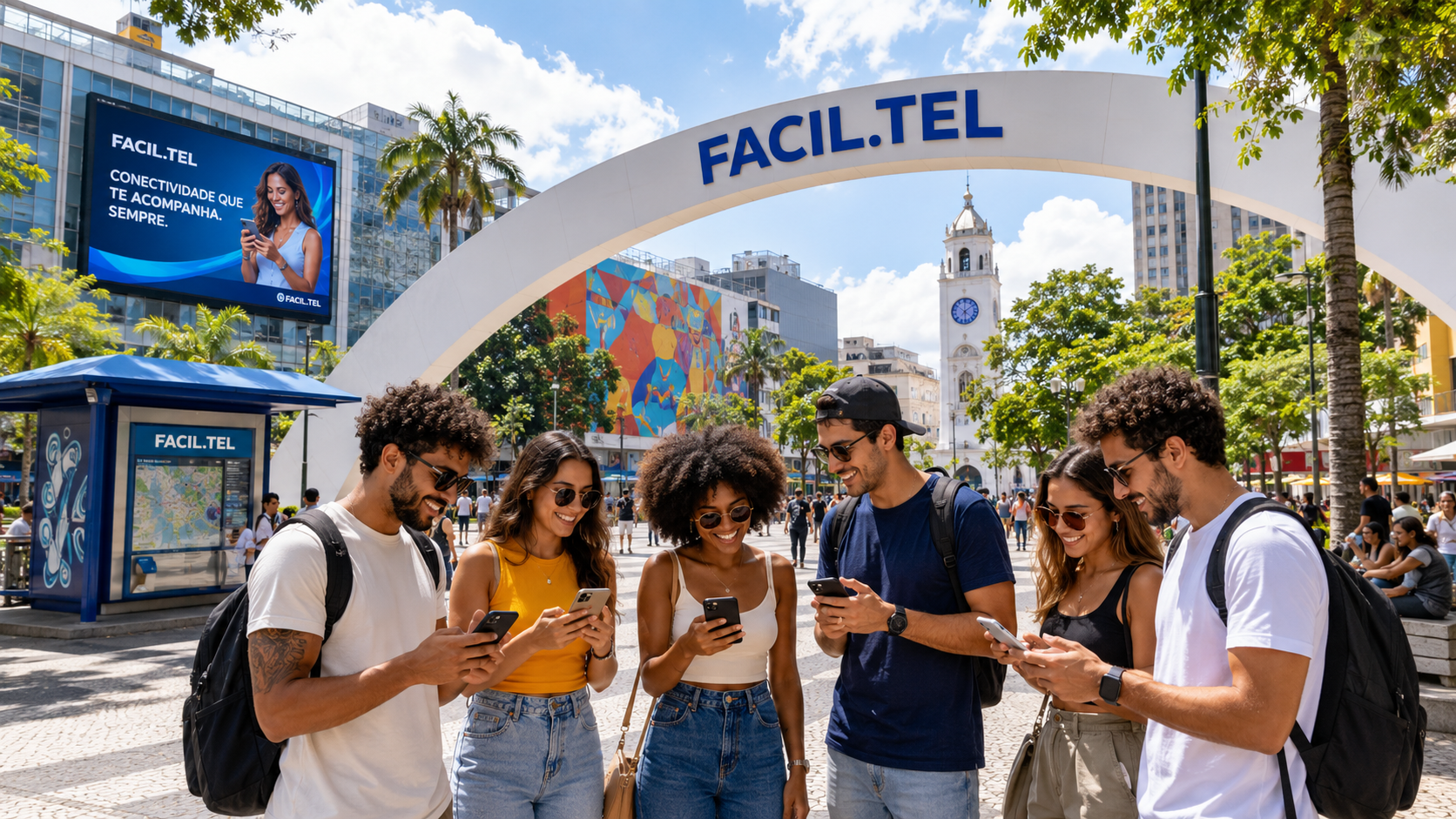 Banner da página inicial da facil.tel